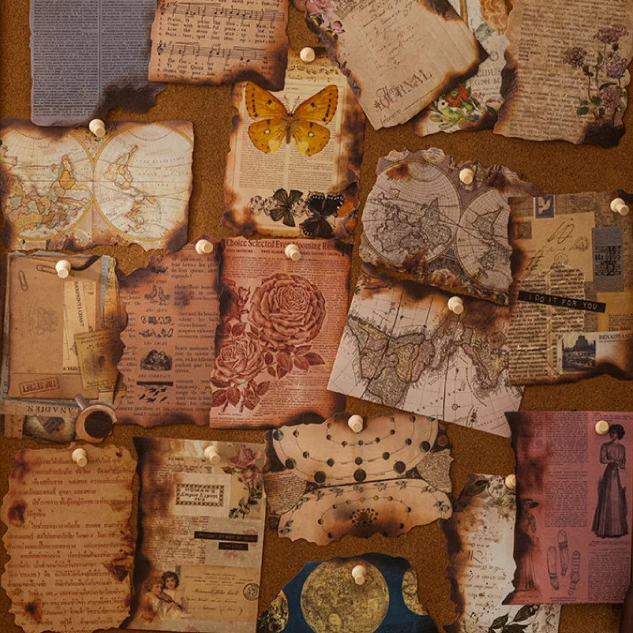 Vintage Scrapbook Paper for Collage / Backsplash (30 Pages)