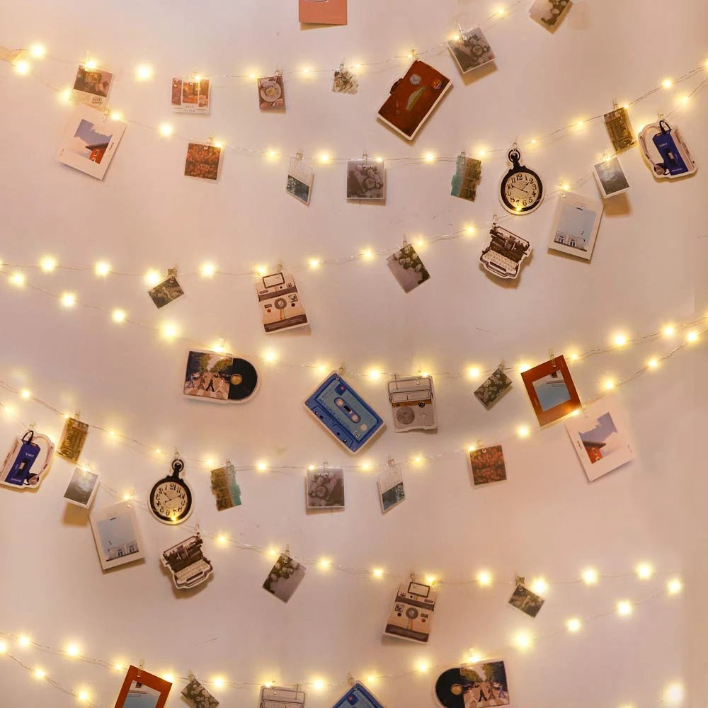 LED Fairy Rope Lights w/ Photo Clips