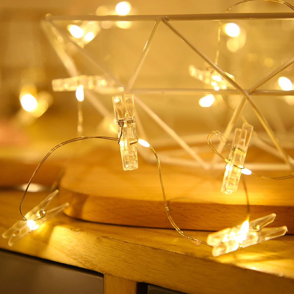 LED Fairy Rope Lights w/ Photo Clips