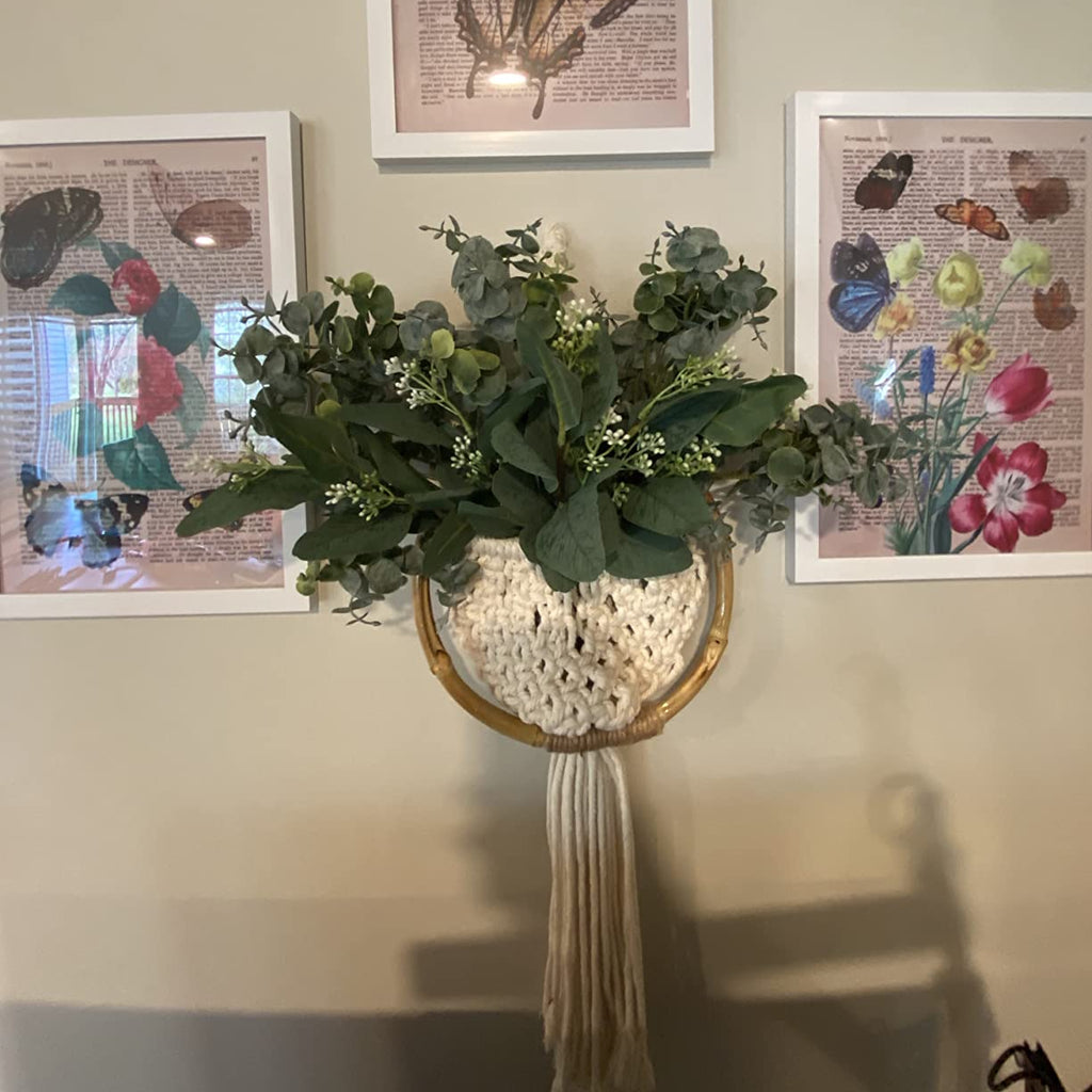 Woven Macramé Hanging Basket / Flower Holder