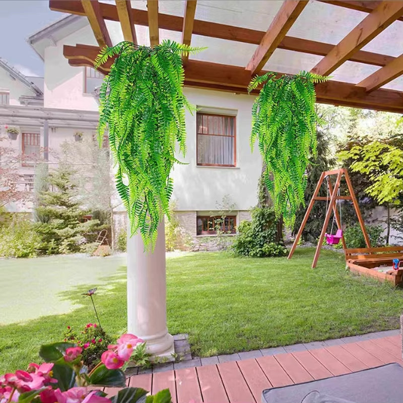 90Cm Artificial Plant Vine Home Decoration Hanging Plastic Leaf Grass Garland Outdoor Wedding Party Decorations Fake Rattan Ivy
