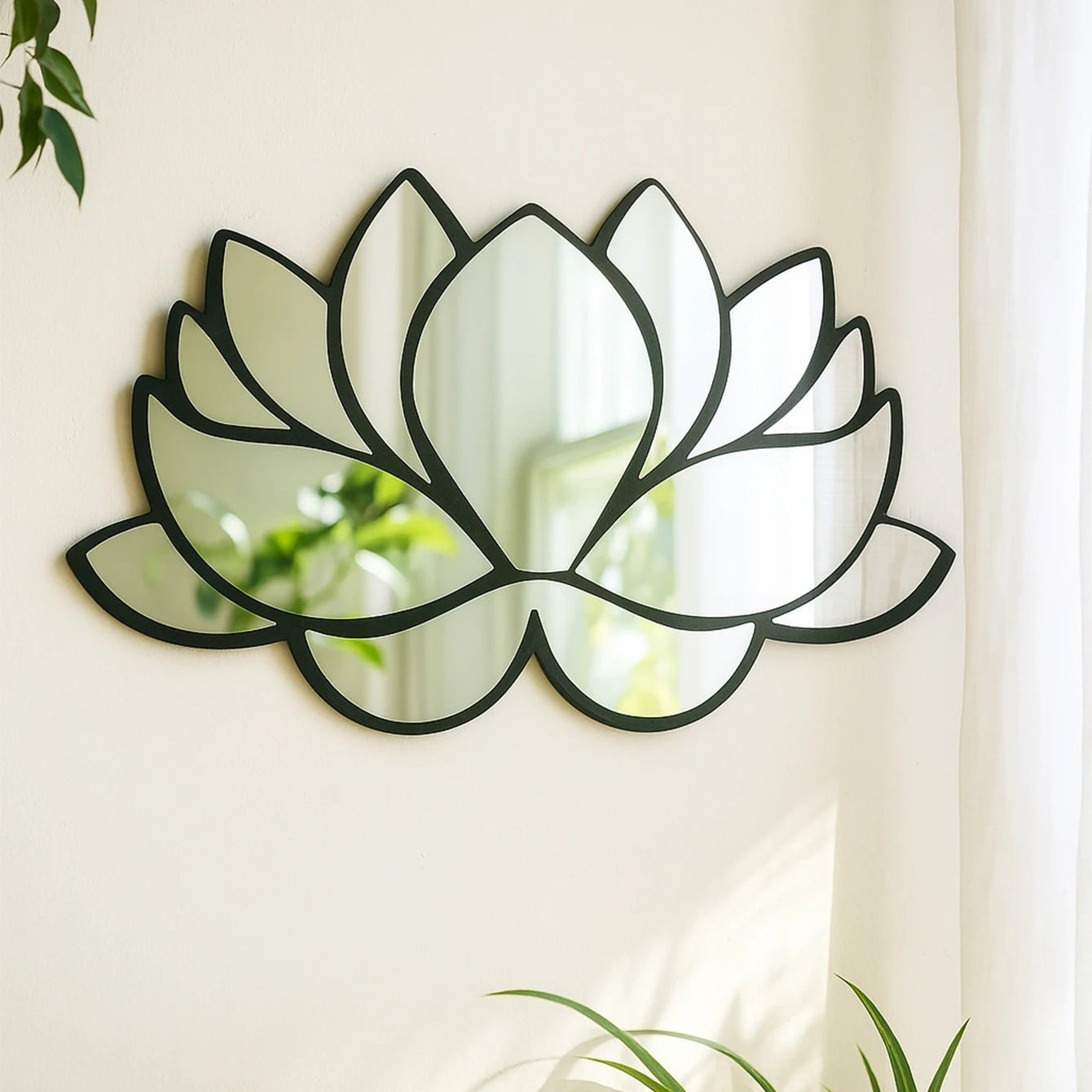 Lotus Flower Shaped Wall Mirror