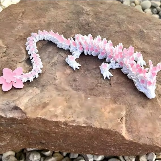 Cherry Dragon Moveable Figurine