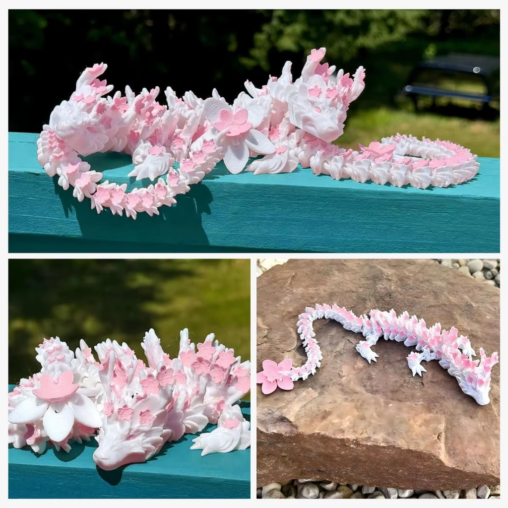 Cherry Dragon Moveable Figurine