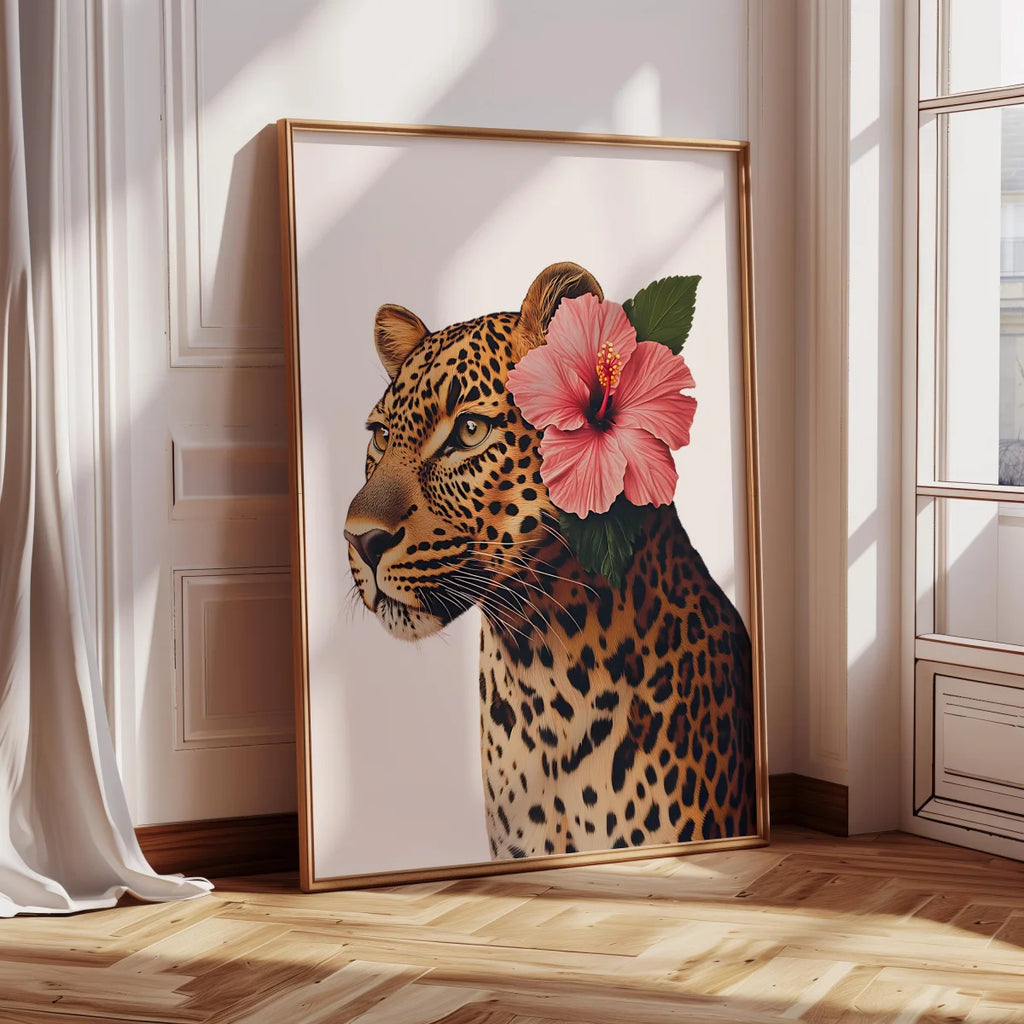 Cheetah Blossom Art Print Set