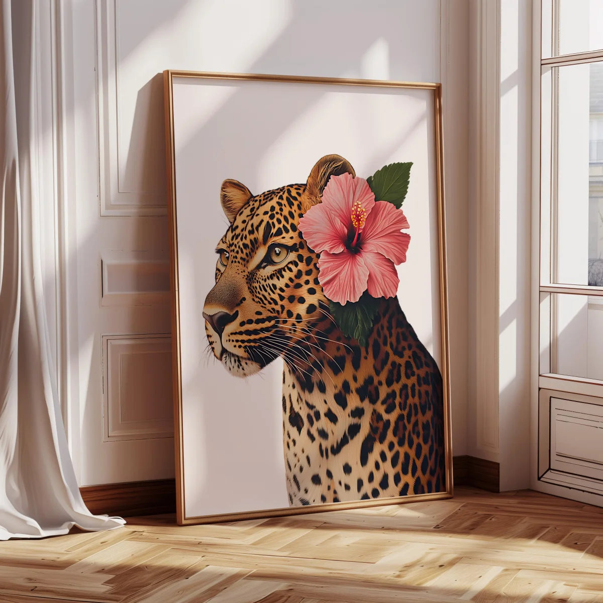 Cheetah Blossom Art Print Set