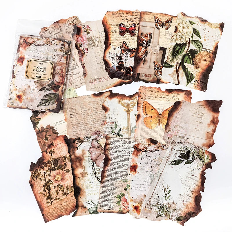 Vintage Scrapbook Paper for Collage / Backsplash (30 Pages)