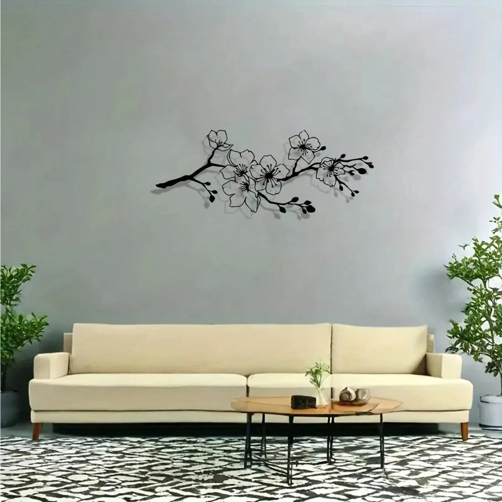 Modern Sakura Metal Wall Art