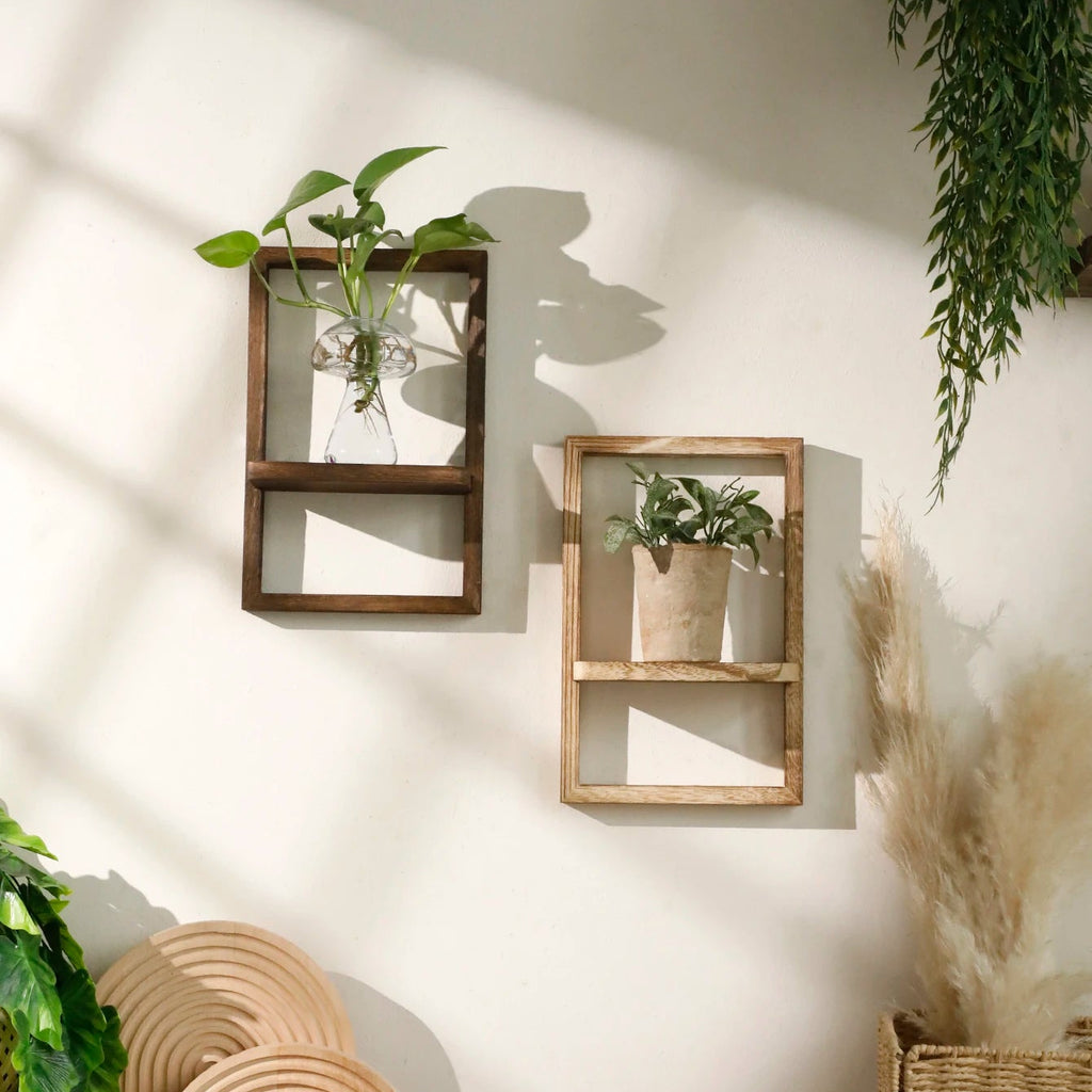 Rustic Floating Frame Shelf