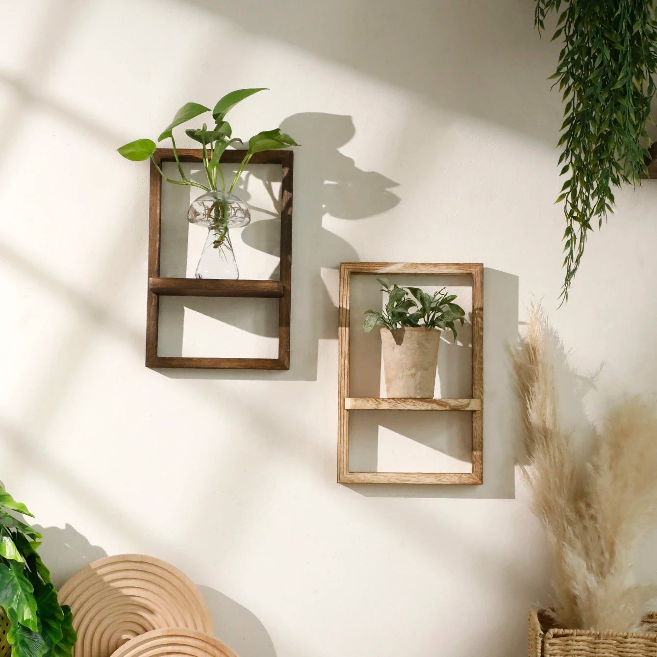 Rustic Floating Frame Shelf
