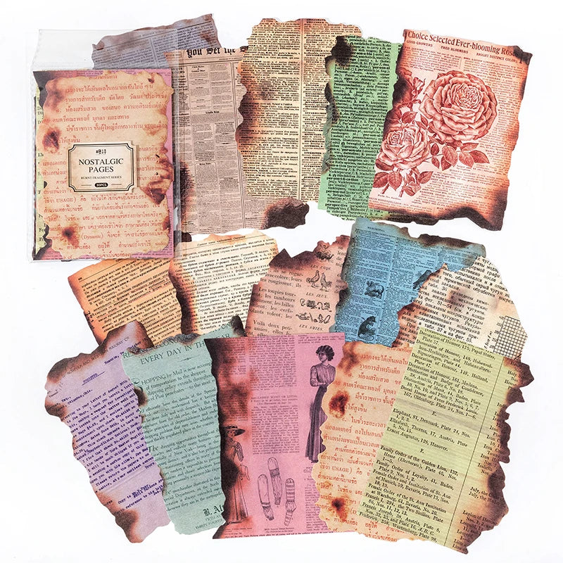 Vintage Scrapbook Paper for Collage / Backsplash (30 Pages)