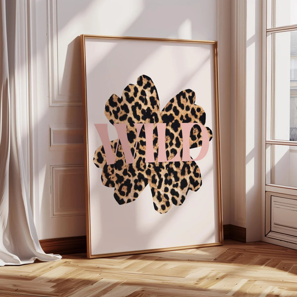 Cheetah Blossom Art Print Set