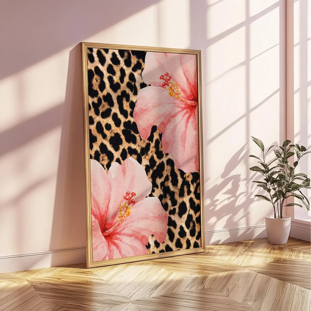 Cheetah Blossom Art Print Set