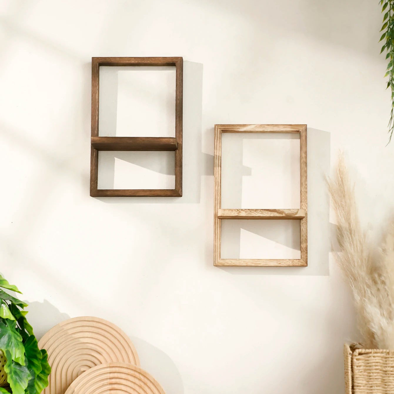 Rustic Floating Frame Shelf