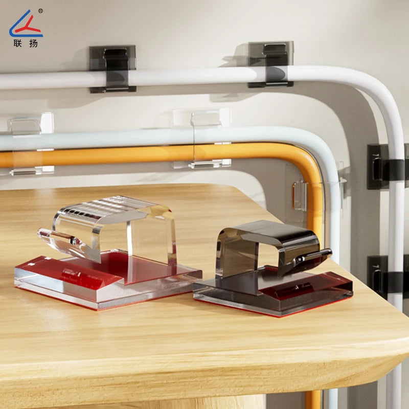 Clear Adhesive Cable Clips
