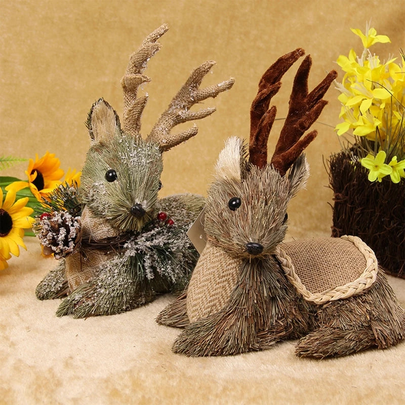 Handmade Straw Deer