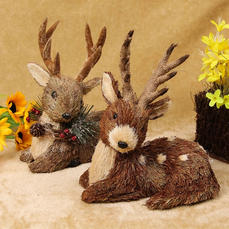 Handmade Straw Deer
